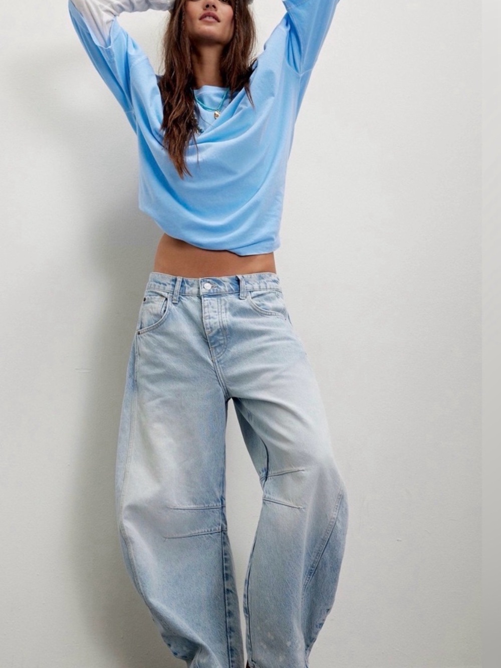 We The Free good luck barrel Jeans - Light Blue